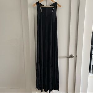 Black sleeveless maxi dress